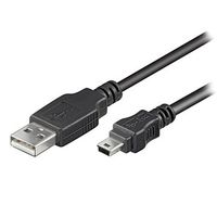 Goobay USB MINI-B 5 pin 300 3m USB-kabel Zwart - thumbnail