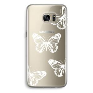 White butterfly: Samsung Galaxy S7 Edge Transparant Hoesje