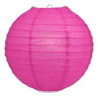 Luxe bol feest lampion - fuchsia roze - dia 25 cm - papier