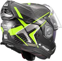 LS2 opklaphelm "ff901 advant x carbon future ii". helmet advant x carb.fut.ii xl bl/yel