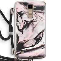Roze stroom: LG K10 (2016) Transparant Hoesje met koord