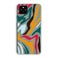 Colored Zebra: Google Pixel 5a 5G Transparant Hoesje