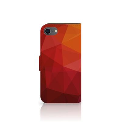 Book Case voor iPhone 7 | 8 | SE (2020) | SE (2022) Polygon Red