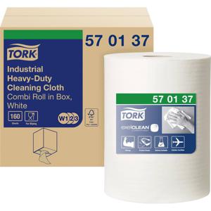 TORK 570137 Extra sterke industriële reinigingsdoekjes wit W1/2/3 Aantal: 160 stuk(s)