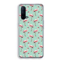 Flamingoprint groen: OnePlus Nord CE 5G Transparant Hoesje