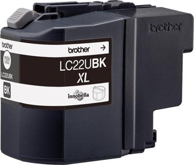 Brother inktcartridge, 2.400 pagina&apos;s, OEM LC-22UBK, zwart