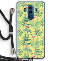 Flamingo party: Huawei Mate 10 Pro Transparant Hoesje met koord