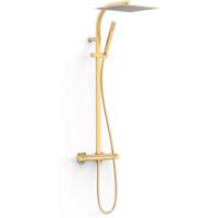 Regendouche set Tres Project | opbouw | Thermostaatkraan | 2-weg | Rond | 24k Goud mat