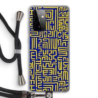Majorelle Blue Print: Samsung Galaxy A72 5G Transparant Hoesje met koord