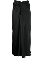 Stella McCartney twist-detail draped midi skirt - Noir