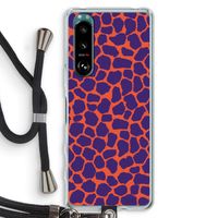 Purple Giraffe: Sony Xperia 5 III Transparant Hoesje met koord