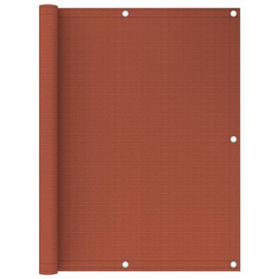 VidaXL Balkonscherm 120x400 cm hdpe terracottakleurig