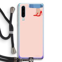 High heels: Huawei P30 Transparant Hoesje met koord