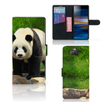 Sony Xperia 10 Plus Telefoonhoesje met Pasjes Panda - thumbnail