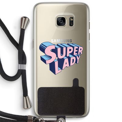 Superlady: Samsung Galaxy S7 Edge Transparant Hoesje met koord