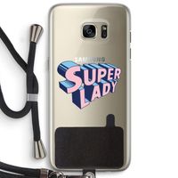 Superlady: Samsung Galaxy S7 Edge Transparant Hoesje met koord