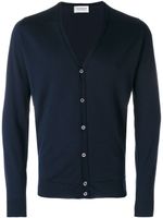 John Smedley cardigan à col v - Bleu