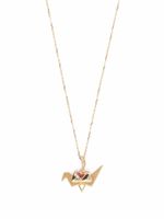 Aurelie Bidermann collier Origami en or 18ct serti de diamants et saphirs