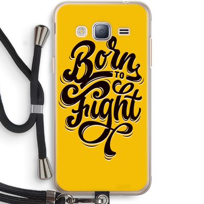 Born to Fight: Samsung Galaxy J3 (2016) Transparant Hoesje met koord