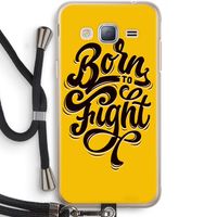 Born to Fight: Samsung Galaxy J3 (2016) Transparant Hoesje met koord