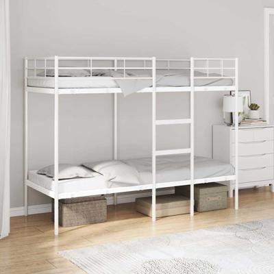 Stapelbed zonder matras 75x190 cm staal wit