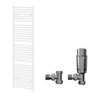 Plieger Palermo designradiator horizontaal 1702x500mm 799 watt wit inclusief universele aansluitset haaks chroom sw3956/7252243