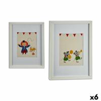 Schilderij Circus Multicolour Hout 33 x 3 x 43 cm