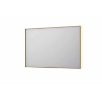 INK SP32 spiegel - 120x4x80cm rechthoek in stalen kader incl indir LED - verwarming - color changing - dimbaar en schakelaar - geborsteld mat goud 8410072