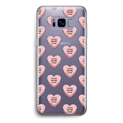 Chicks before dicks: Samsung Galaxy S8 Transparant Hoesje