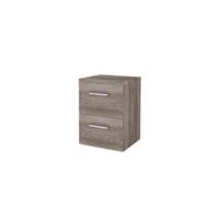 Basic-Line Start 46 Badkamermeubelset - 50 x 46 cm - Met Grepen - 2 Lades - Wastafelblad - Scotch Oak