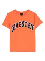 Givenchy Kids t-shirt en coton à logo appliqué - Orange