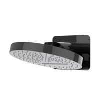 Hoofddouche IVY HALO Wandmodel Inc. Wandbeugel en Inbouwbox 32 cm Zwart Chroom PVD