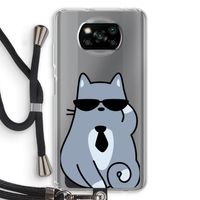 Cool cat: Xiaomi Poco X3 NFC Transparant Hoesje met koord
