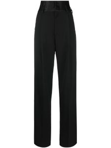 Filippa K pantalon de tailleur en laine à taille haute - Noir