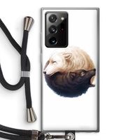 Yin Yang Wolves: Samsung Galaxy Note 20 Ultra / Note 20 Ultra 5G Transparant Hoesje met koord