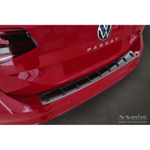 Zwart RVS Bumper beschermer passend voor Volkswagen Passat Variant 2014-2019 & Facelift 2019- (i AV254025