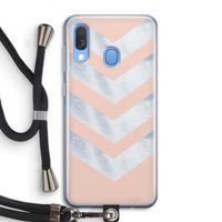 Marmeren pijlen: Samsung Galaxy A40 Transparant Hoesje met koord