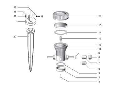 Oase onderdelen LunAqua 2 / 12 V - 2 Set 1 Vlakafdichting Deksel LunAqua 2