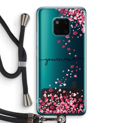 Hartjes en kusjes: Huawei Mate 20 Pro Transparant Hoesje met koord