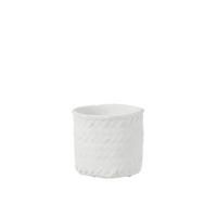 J-Line bloempot Immitatie Gewoven - cement - wit - medium - Ø 20 cm