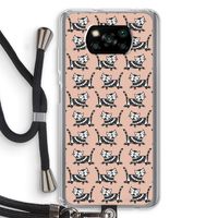 Zwarte poes: Xiaomi Poco X3 NFC Transparant Hoesje met koord