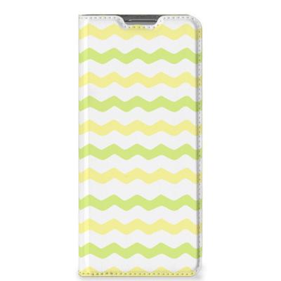 OPPO Find X5 | Hoesje met Magneet | Waves Yellow OPPO Find X5 | Hoesje met Magneet | Waves Yellow