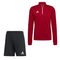 adidas Entrada 22 Trainingsset 1/4-Zip Rood Zwart Wit