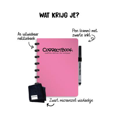Correctbook Original Blossom Pink A5 lined - Uitwisbaar / Herschrijfbaar Notitieboek Correctbook Original Blossom Pink A5 lined - Uitwisbaar / Herschrijfbaar Notitieboek