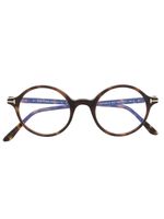 TOM FORD Eyewear lunettes de vue à monture ronde - Marron