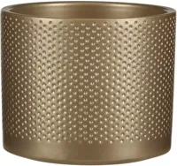Mica Decorations bloempot Era rond 15x13cm goud reliëf