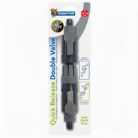Superfish Dubbelkraan Snelkoppeling 12/16 mm - Aquarium Waterstroomregeling Gemakkelijk Gemaakt