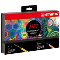 STABILO ARTY Creative Set viltstift Medium Blauw, Blush, Karmijn, Groen, Grijs, Khaki, Lila, Limoen, Oker, Oranje, Paars, Turkoois, Violet, Geel