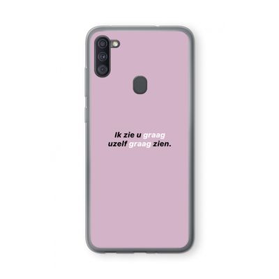 uzelf graag zien: Samsung Galaxy A11 Transparant Hoesje