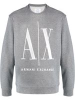 Armani Exchange sweat à logo brodé - Gris